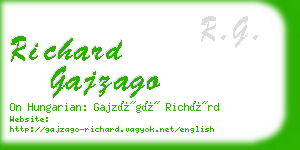 richard gajzago business card